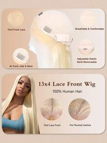 30 Inch 613 Lace Front Wig Human Hair 13X4 Blonde Straight Transparent Lace Frontal Wigs Human Hair Pre Plucked With Baby Hair 180% Density Blonde Wigs Human Hair - S613 - View 6
