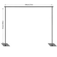 10x6.5ft Photo Backdrop Stand & Projector Screen Support - Adjustable Heavy Duty Metal Frame For Studio, Banner Display, Party Decor (Backdrop Only) - Perfect For Event Planning, Studio Setup, Content Creation, Trade Shows, And Wedding Photography - Black - View 4