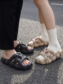 Sandalias de dedo de verano para hombres con diseño de raíz de árbol de moda y fresco, nuevas sandalias unisex antiolores de EVA 2026 - Negro - Ver 4