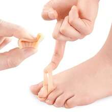 A Pair Of Toe Dividers. It Is Suitable For Bending The Toes. Irregular Shape, Straight Toes. Protect. Toe Divider - D - View 3