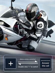 Casco de motocicleta Y30 con auriculares inalámbricos y función de intercomunicador. Rango de intercomunicación: 10 metros. Comunicación intercomunicador frontal-trasero. Tecnología de cancelación de ruido inteligente. Calidad de audio de alta fidelidad. Equipado con dos tipos de micrófono distintos. Compatible con todos. - Año 30 - Ver 8