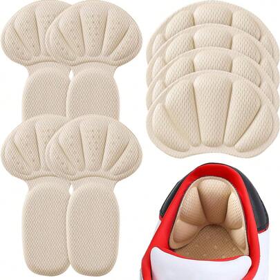 Soft Sponge Heel Pads, Anti-Slip Anti-Friction, Cushioned Rebound, Unisex Shock Absorbing Shoe Inserts, Adjustable Size
