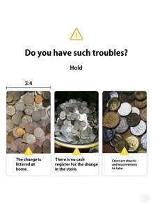 Coin And Banknote Storage Box, Organizer For Storing And Sorting, Small Change Holder For Coins And Bills, Multifunctional Small Item Storage Box - Multicolor - View 5