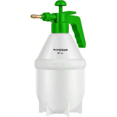 VIVOSUN 27oz Pump Sprayer, Handheld Garden Water Sprayer Bottle With Adjustable Brass Nozzle, For Spraying Plants, Flowers, Weeds And Cleaning, Green