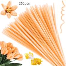 (Total 250pcs)100pcs Pipe Cleaners Craft Chenille Stems With 150pcs Flower Stamens For DIY Art Creative Crafts Party Decorations (12 Inch X 6mm), Art Projects, Handmade Decor, Decorative Stems, DIY Accessories - Multicolor - View 46
