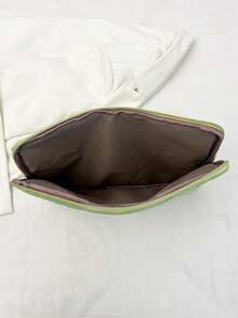 1pc Quilted Solid Color Minimalist Luxury Multi-Size Notebook/Tablet Carrying Case, 11"/13"/15" Laptop Bag, Star Print Plush Casual Unisex Tablet Protective Sleeve, Inner Bag, Document Bag, Laptop Sleeve, Computer Carrying Case Laptop Case Laptop Cover Computer Bag Carrying Hand Bag Laptop Bags Water Resistant Travel Essentials Travel Stuff Laptop Bag For Men Laptop Bag For Women - Mint Green - View 6