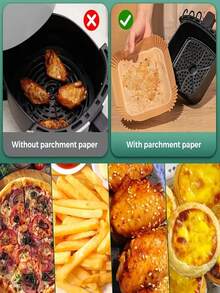 50PCS Non-Stick Trayless Kitchen Accessory - Suitable For Frying, Baking, Cooking, Grilling And Microwave Use. The Non-Stick Sheepskin Paper Is Easy To Clean And Offers A Healthier Cooking Method. It Is A Must-Have Accessory For Both Home And Commercial Kitchens. It Is An Ideal Choice For Baking, Frying, Microwave Cooking, Etc. - An Excellent Gift Choice For Easter, Father's Day, Mother's Day, Christmas And Halloween. - Multicolor - View 5