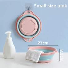 Palangana plegable y compacta, palangana de agua para dormitorios de estudiantes, palangana de lavado portátil para viajes, al aire en el hogar - Multicolor - Ver 13