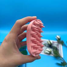 1pc Portable Silicone Hair Wash Brush Massage Cleaning Soap Style Hair Wash Comb Wash Brush Activate Scalp Nerves Easy To Clean Hair Dirt Bath Products Suitable For Home Use And Travel - Multicolor - View 5