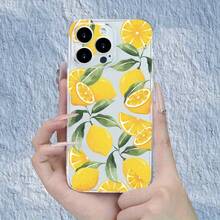 1pc Phone Case - Premium Lemon Phone Case With A High-End Feel And Advanced Lens Protection, Suitable For Both Men And Women, Compatible With  15, 15 Plus, 15 Pro, 15 Pro Max, 14, 14 Plus, 14 Pro, 14 Pro Max, 13, 13 Mini, 13 Pro, 13 Pro Max, 12valentine's Day Phone Cases  16 Case  Case  17 Pro Max Case - Clear - View 1