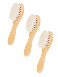 3件套婴儿护理刷梳套装 - 婴儿头皮护理刷、按摩发刷、木梳，适合幼儿、新生儿和婴儿 | 婴儿用品登记礼物 - 彩色 - 查看 17