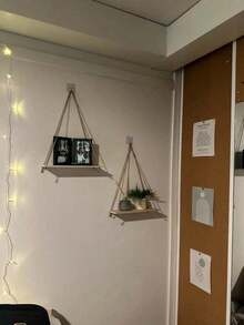 1/2 chiếc Giá Treo Tường Macrame Tối Giản, Kệ Treo Tường Bằng Gỗ, Kệ Dây Thừng Phong Cách Nông Trại Mộc Mạn, Tấm Treo Tường Bằng Vải Dệt Phong Cách Boho, Trang Trí Nhà Cửa Cho Phòng Tắm, Văn Phòng, Hiên Nhà, Phòng Ngủ, Phòng Khách Và Nhiều Hơn Nữa, Trang Trí Nhà Mùa Thu, Trang Trí Phòng Tối Giản, Kệ Treo Tường Bằng Gỗ, Kệ Trưng Bày Treo Tường Cho Phòng Khách - Một cỡ - Xem 2