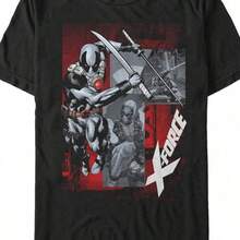 Big Tall Deadpool Dp Comics Mens Tops Short Sve Tee Shirt - Black - View 1