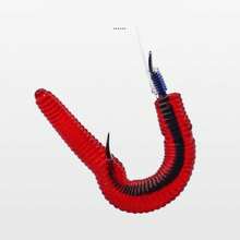 50/100/200pcs Earthworm Soft Bait - Red Maggot Plastic Lure With Bionic Worm Design And Fish Scent - Multicolor - View 12