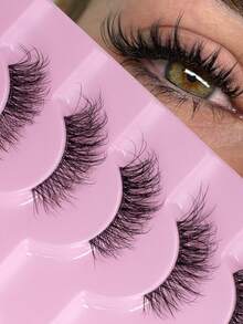 10 Pairs Cat Eye, Fox Eye, Upturned Winged False Eyelashes, Thin Cat Eye, Fluffy & Thick Eyelashes, Create Charming Eye Makeup For Party, Holiday, Ball, Daily Commute, Suitable For Beginners And Various Occasions - Multicolor - View 1