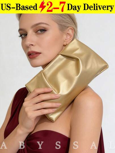 Elegant Prom Bag, Fashionable Clutch Bags For Woman Pleated Cloud Bag For Women – Soft PU Leather Convertible  Evening Clutch For Special OccasionsCrocodile Print, Snake Print, Solid Color, Minimalist, Fashionable, Casual PU Clutch, Envelope Bag, Fashionable Clutch Bags For Woman , New Year ,Wedding , Wedding,New Fashion Solid Color Clutch Bag, Pleated Cloud Bag, Plain Casual Envelope Bag, Cosmetic Bag, Travel Accessory Bag, Inner Bag, Toiletry Bag, Storage Pouch, Spring/Summer, Fashionable Clutch Bags For Woman, Party Bags,Perfect For Party Wedding Prom Dinner/Banquet Matching With Holiday Party Dress Evening Dress & Sequin Dress , Wedding,New Spring/Summer Fashion Solid Color Clutch Bag, Ruched Cloud Bag, Casual Envelope Bag, Cosmetic Bag, Travel Accessory Bag, Liner Bag, Toiletry Bag, Storage Pouch, Perfectly Matching With Prom Dresses For Women, Prom Accessories,Sequin Dress Women,Sparkly Dress,Elegant Dresses For Women,[US Local Warehouse]