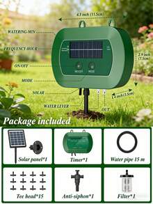 Solar Irrigation System,Solar Drip Irrigation Kit With 15 Drippers,Solar Watering System DIY Automatic Watering System For Garden,Plant,Greenhouse,Terrace Friendly And Energy-S Aving, 2w - Drip Irrigation - View 4
