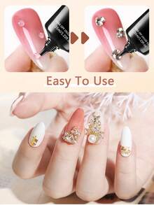35ml Nail Diamond Glue And Remover, Super Strong Gel Nail Glue Suitable For 3D Manicure Decorative Gems & Diamonds, Requires UV/LED Curing, Beauty Gift - Clear - View 4