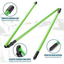2 Pack Premium Golf Alignment Sticks, 48 Inches Fluorescent Green Golf Training Aid For Aiming, Putting, Full Swing, Collapsible Golf Swing Trainer With Clear Tube Sleeve For Easy Carrying - 1__ - 查看 2