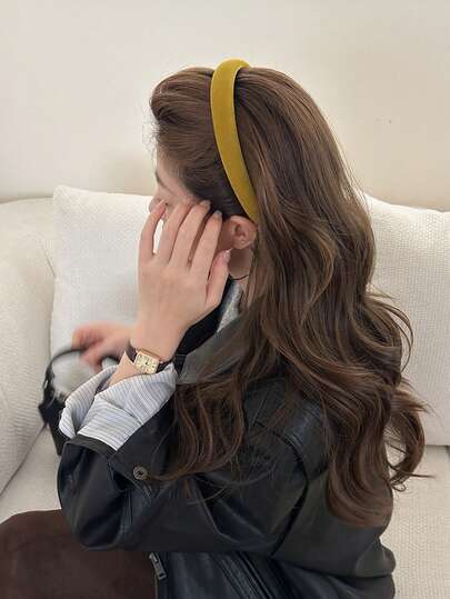 2025 New Velvet Headband For Women, Minimalist Elegant Fashion Autumn/Winter High Crown Pressure Hair Hoop