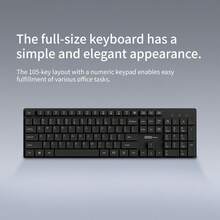 Lenovo Combo de teclado y mouse inalámbrico 2.4G, 105 teclas, diseño delgado, minimalista y elegante, adecuado para oficina, hogar, laptop, tableta - Blanco - Ver 5