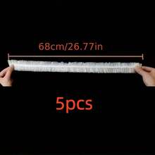 50pcs/Pack Thick Disposable Microwave Oven Dust Cover, Household Appliance Protective Film, Transparent PE Cover With Elastic Edge, Suitable For Kitchen Utensils & Electronics, Clear Visible Coverage, Tight Elastic Fit - Full Coverage - View 12