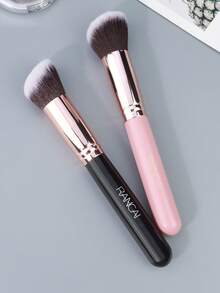 2pcs Foundation Blush Brush Makeup Brushes For Liquid Cream Powder Professional Cosmetics - Multicolor - View 2