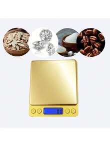 3kg/0.1g Portable Stainless Steel Electronic Kitchen Scale, Compact Size, Multi-Function Pocket Cooking Scale. Durable ABS Material, Backlit LCD Display, Suitable For Home Cooking, Travel, Food, Kitchen Tools, Baking. Stainless Steel. Batteries Not Included. [Kitchenware Promotion] - Multicolor - View 4