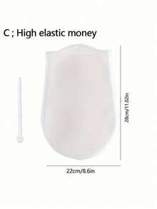 1 pieza Bolsa amasadora de silicona, Mezclador de masa antiadherente para uso doméstico en la cocina - Bolsa para amasar masa - Blanca - Ver 15