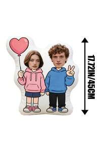 Customized Photo Pillow - Couple Cushion, Customizable With Cute Or Fun Couple Photos, Double-Sided 3D Pillow, Gift For Dad/Mom/Family/Her/Him/Girlfriend/Boyfriend, Couple Birthday/Valentine's Day/Wedding Gift - Upload Picture Customization - View 11