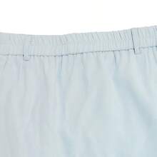 Self-Directed, Elegant And Fashionable Solid Color Shirt And Skirt Set For Spring And Summer - Light Blue - 查看 6