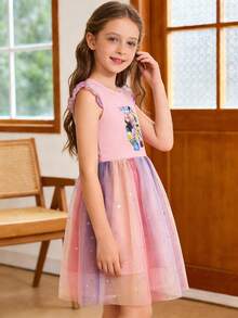 KPop Girls' Demon Dress Hunters Ruffled Sleeve Romper Princess Dress With Hunter Group Logo - 團體22 - 查看 2