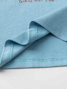 mini bala Baby Boys Long Sleeve T-Shirt, Pure Cotton Soft Touch, Nautical College Style, Durable Casual Top For Spring 2026 - Ice Blue - View 8