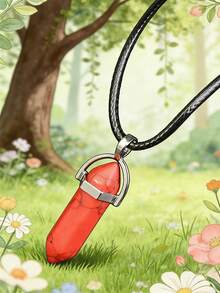 1/5/10/20/30/50/100/200pcs Natural Crystal Glass Stone Glow-In-The-Dark Pendant Necklace, Unisex Crystal Gemstone Chakra Crystal Jewelry, PU Cord Couples Jewelry Gift, Holiday Party Supplies - Multicolor - View 26