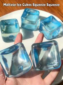新款麦芽糖冰块挤压玩具，透明水块慢回弹减压挤压玩具冰块玩具 - 彩色 - 查看 6