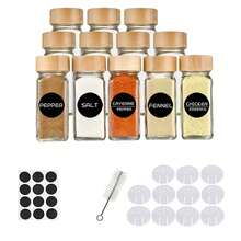 2 cái/12 cái lọ thủy tinh đựng gia vị 120ml - Màu Khaki - Xem 6