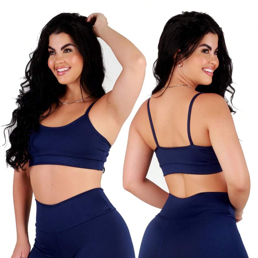 Work Fitness Women Sports Tees & Tanks - Navy Blue - View 1