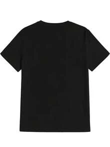 Camiseta Gráfica para Hombre - 100% Algodón, Cuello Redondo, Manga Corta, con Estampado Atrevido "HIDE UNDER YOUR BED" - Suave y Cómoda para Uso Casual, Viajes, Fitness - Regalo Perfecto para Padres y Amigos, Negra, Tallas S-XXXL, Camiseta con Diseño de Lobo - Negro - Ver 3