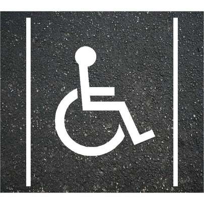 1500mm Disabled Stencil 800 Micron Plastic (4Piece)