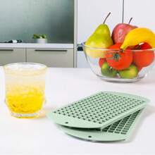 Silicone Mini Ice Cube Tray, 160 Nugget Ice Cube Molds Easy Release Small Ice Cube For Chilling Whiskey Cocktail, Stackable Ice Trays For Freezer (Lime) - Chanh xanh - Xem 8