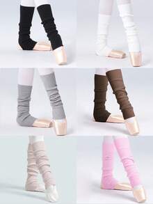 1/3/6 Paar Damen bunte Beinstulpen, vielseitige Ballett-/Lateinamerikanische Tanzbeinabdeckungen, stilvolle gestrickte Beinmanschetten für Frühling, Herbst, Winter, gemütlich - Verschiedenfarbig - Übersicht 8