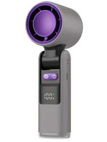 Portable Handheld Turbo Fan, 100 Wind Speed Levels, Continuous Operation. Equipped With LED Flashlight And 180 Degree Rotatable Fan Head, Portable Fan, Turbo Fan, Holiday Essential. - Multicolor - View 11