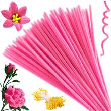 (Total 250pcs)100pcs Pipe Cleaners Craft Chenille Stems With 150pcs Flower Stamens For DIY Art Creative Crafts Party Decorations (12 Inch X 6mm), Art Projects, Handmade Decor, Decorative Stems, DIY Accessories - Multicolor - View 14