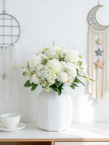 Bó hoa cúc giả bằng lụa 1/3/60 bông, trang trí hoa sống động như thật cho nhà cửa, nhà hàng, phòng tắm, nhà bếp, phòng ngủ, thích hợp cho Ngày của Mẹ, ngày lễ, tiệc sinh nhật, sân vườn ngoài trời. - trắng - Xem 7