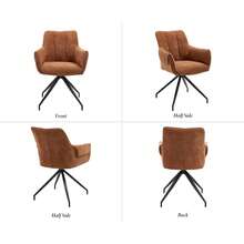 Chairus Set Of 2 360° Swivel Linen Chairs For Kitchen Or Office - Brown - View 8