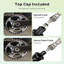 Bicycle Crank Puller Set For Square Taper Spline Crank Arms Steel Construction Multi Compatible - Multicolor - View 7