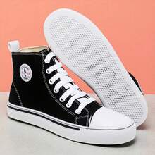 Women's High-Top Sneakers, Casual Star Shoes, Comfortable And Lightweight - 黑色 - 查看 3