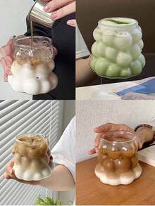 A Set Of 350ml Grape-Shaped Glass Cups, 80ml Mini Espresso Cups, And Creative Bubble-Shaped Water Cups. They Are Heat-Resistant And Cold-Resistant, Suitable For Drinking Plain Water, Milk, Oatmeal, Tea, Juice, Breakfast, Coffee, And Beverages. They Are Ideal Gifts For Friends, Family Members, Teachers, And Colleagues On Special Occasions. - Multicolor - View 4