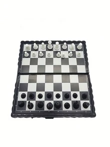 1 Set Mini Magnetic Chess Set, Portable Magnetic Chessboard, Foldable Magnetic Chess Pieces, Suitable For Travel, Leisure & Entertainment, Gatherings, Parties, Graduation Ceremonies - Multicolor - View 7