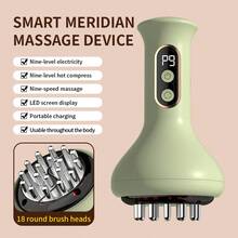 Cordless Cellulite Massager - Rechargeable Body Shaping Machine For Arms, Legs & Back, Handheld Home Massager For Women, Perfect New Year & Valentine's Day Gift - Green - View 2